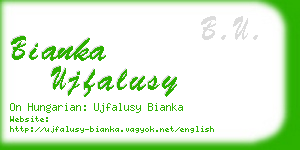 bianka ujfalusy business card